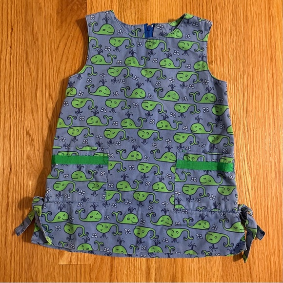 Lilly Pulitzer Little Girl Whale Print Sleeveless Dress - Picture 2 of 9